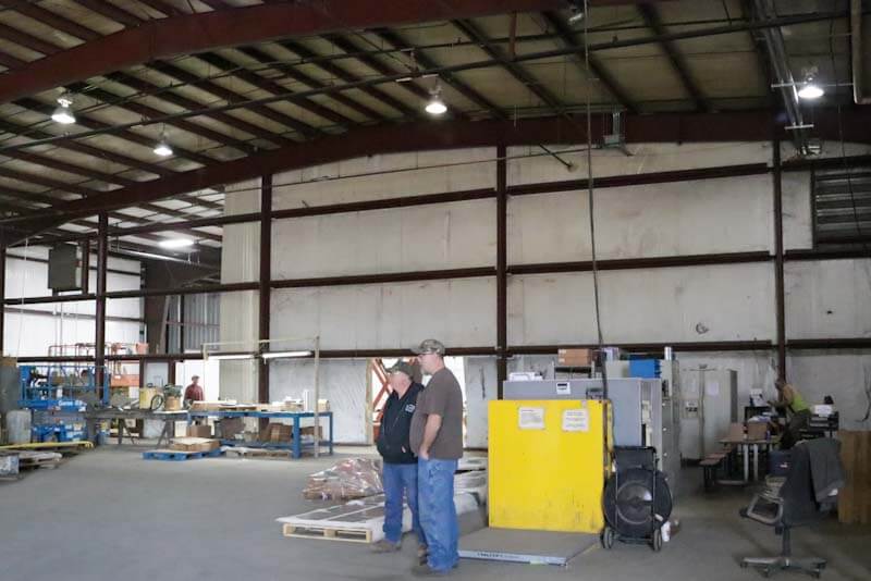 Tearing down the wall to conjoin the Powder building and new expansion. 